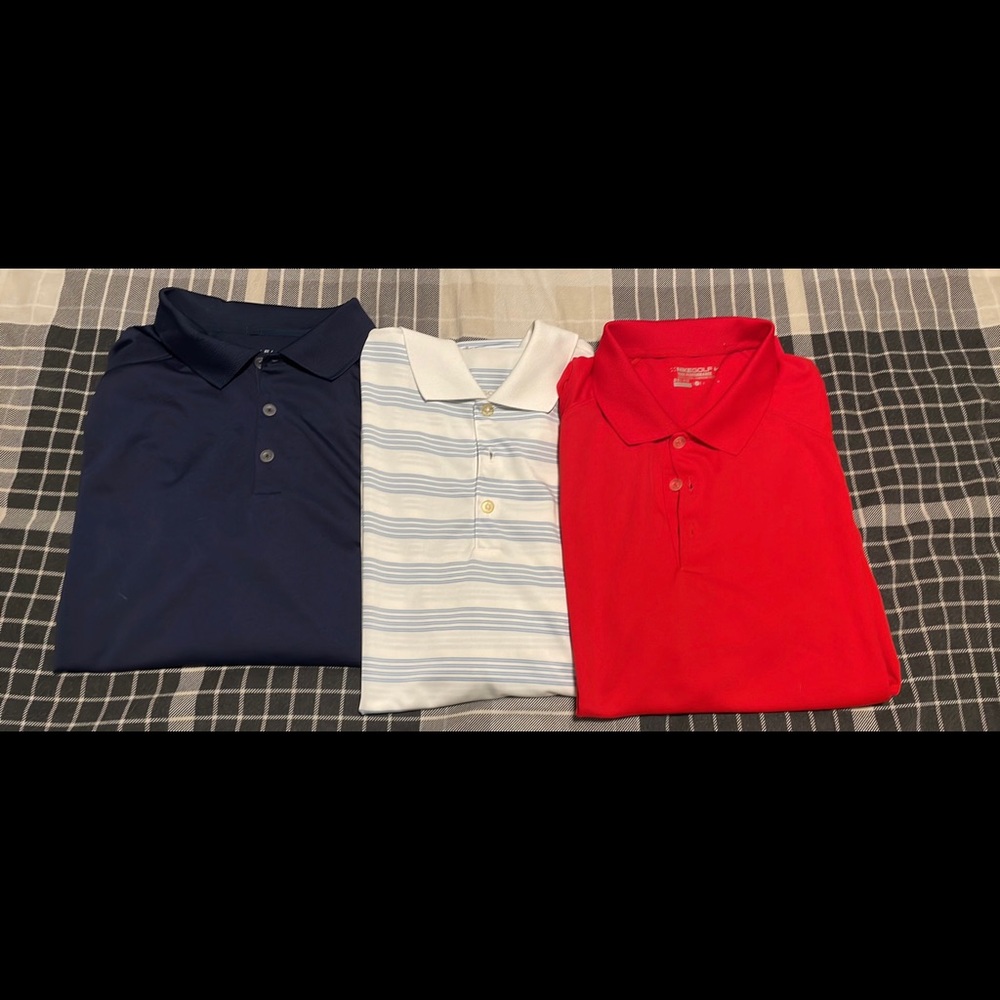 3 Mens Nike Golf shirts